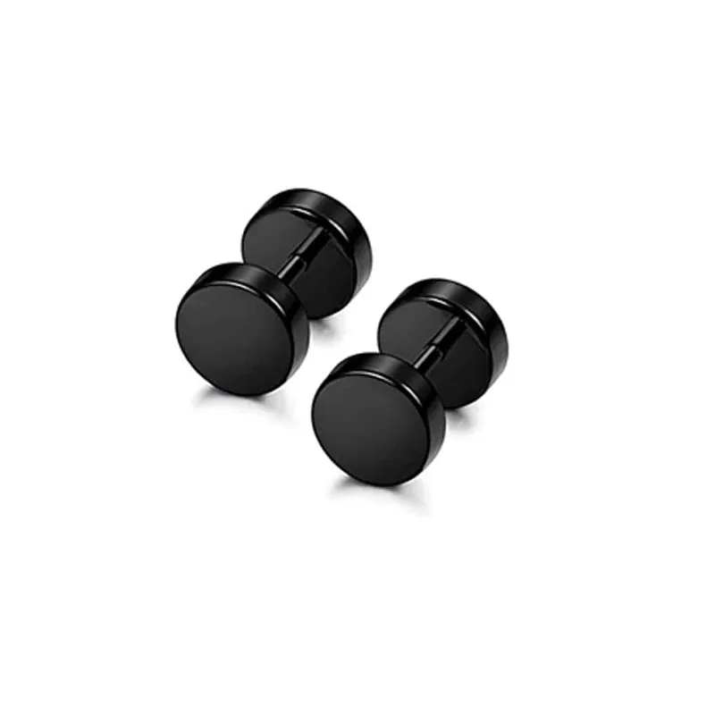 4 Pairs Stainless Steel Stud Earrings for Men Women Hoop Earrings Huggie Piercing 18G