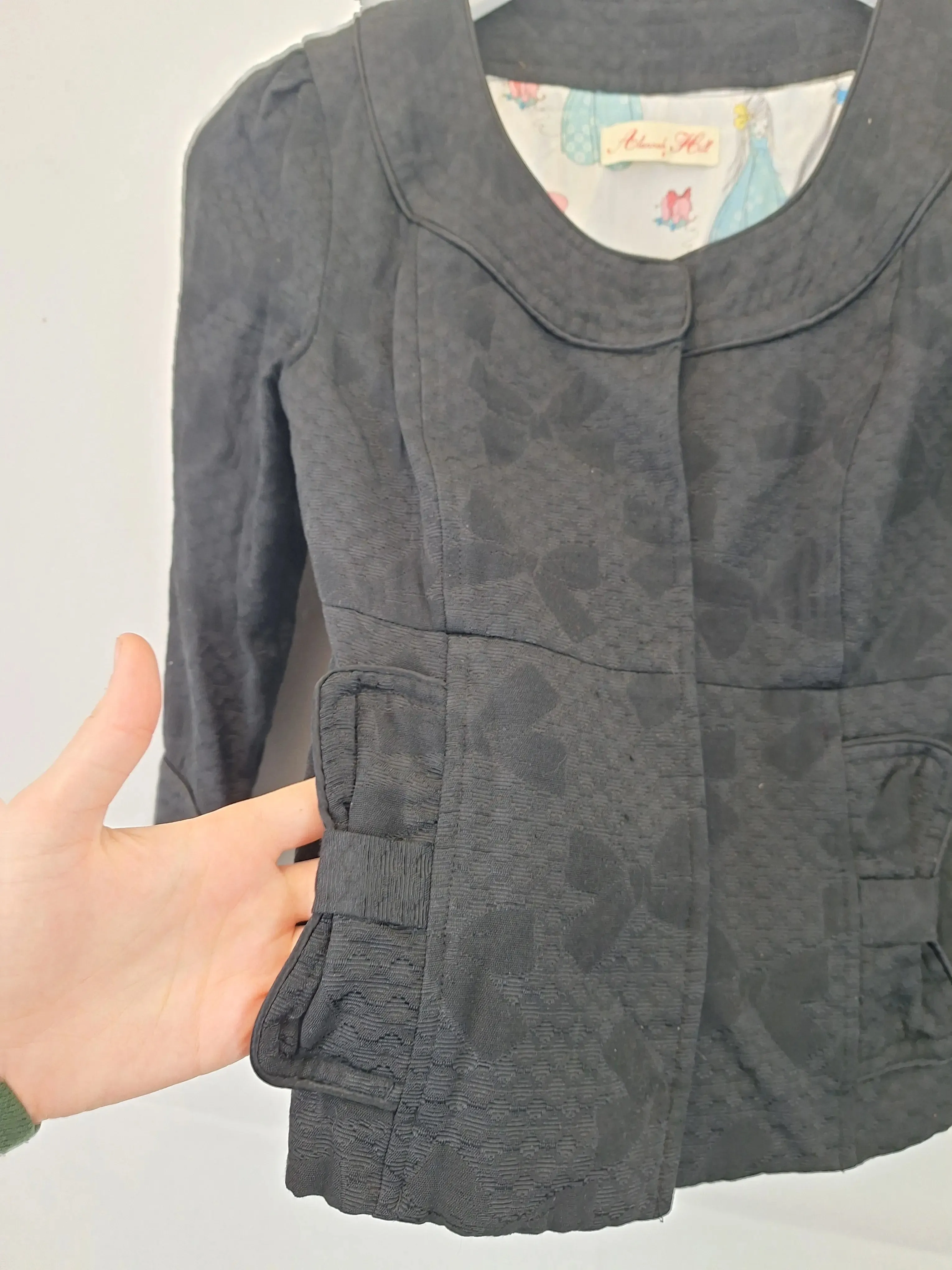 Alannah Hill Elegant 3/4 Sleeve Cotton Jacket Size 6