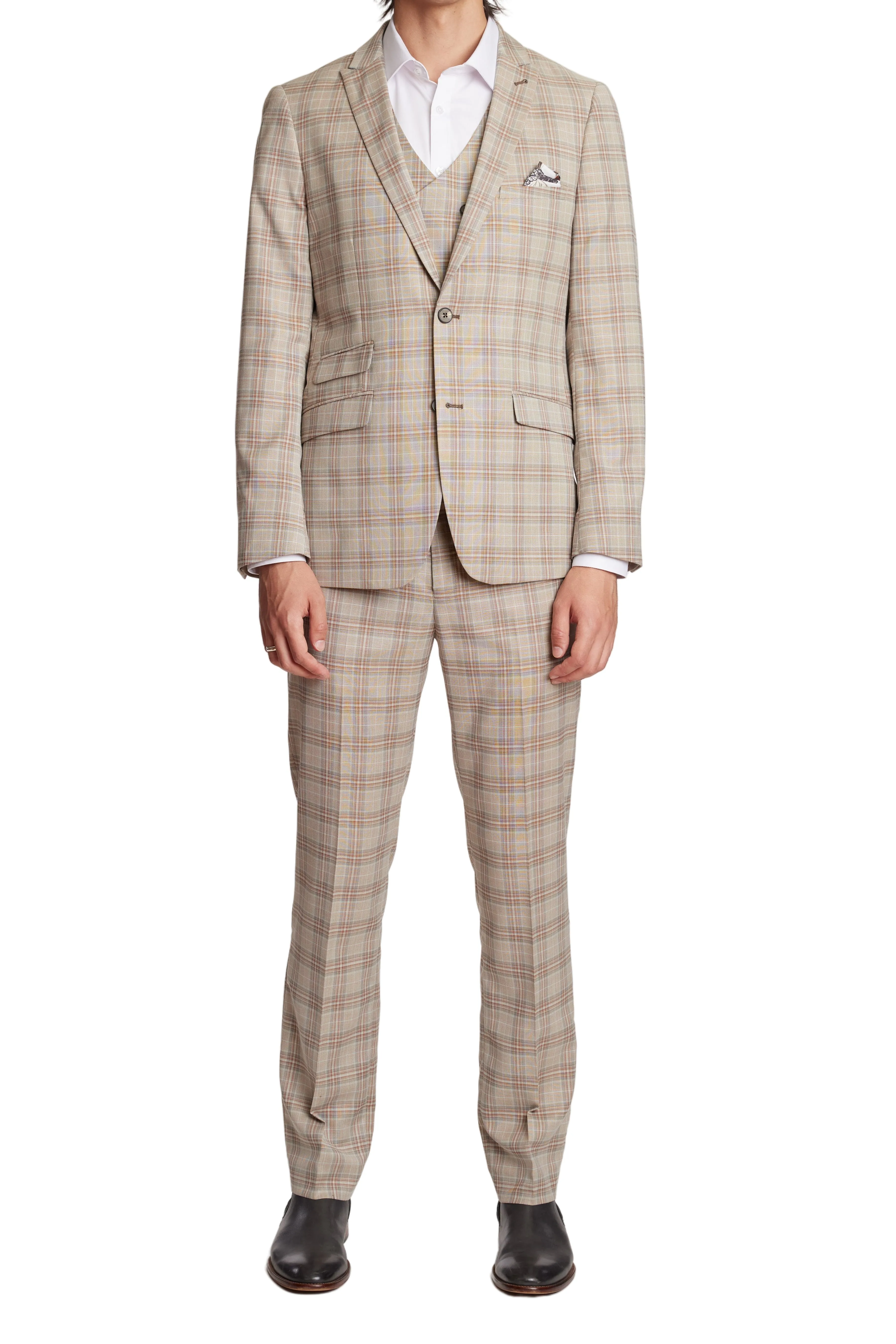 Ashton Peak Jacket - slim - Lt Khaki Check