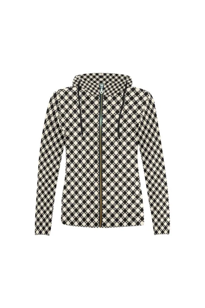 Circles in Squares All Over Print Full Zip Hoodie for Women (Model H14)