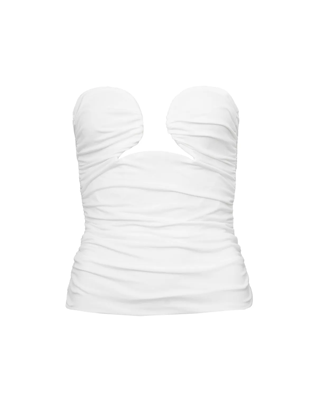 Dominique Wire Bustier Top in White-BESTSELLER