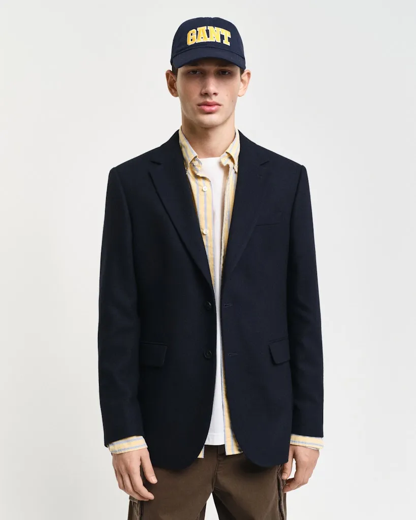 GANT - Slim Herringbone Suit Blazer, Navy