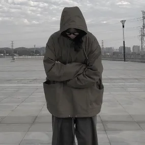 GeGe Plain Windbreaker Hoodie