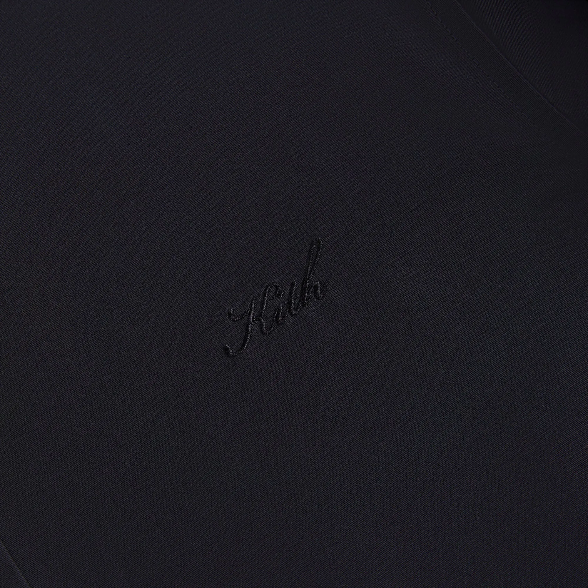 Kith Women Kylan Nylon Faille Cropped Button Down - Black
