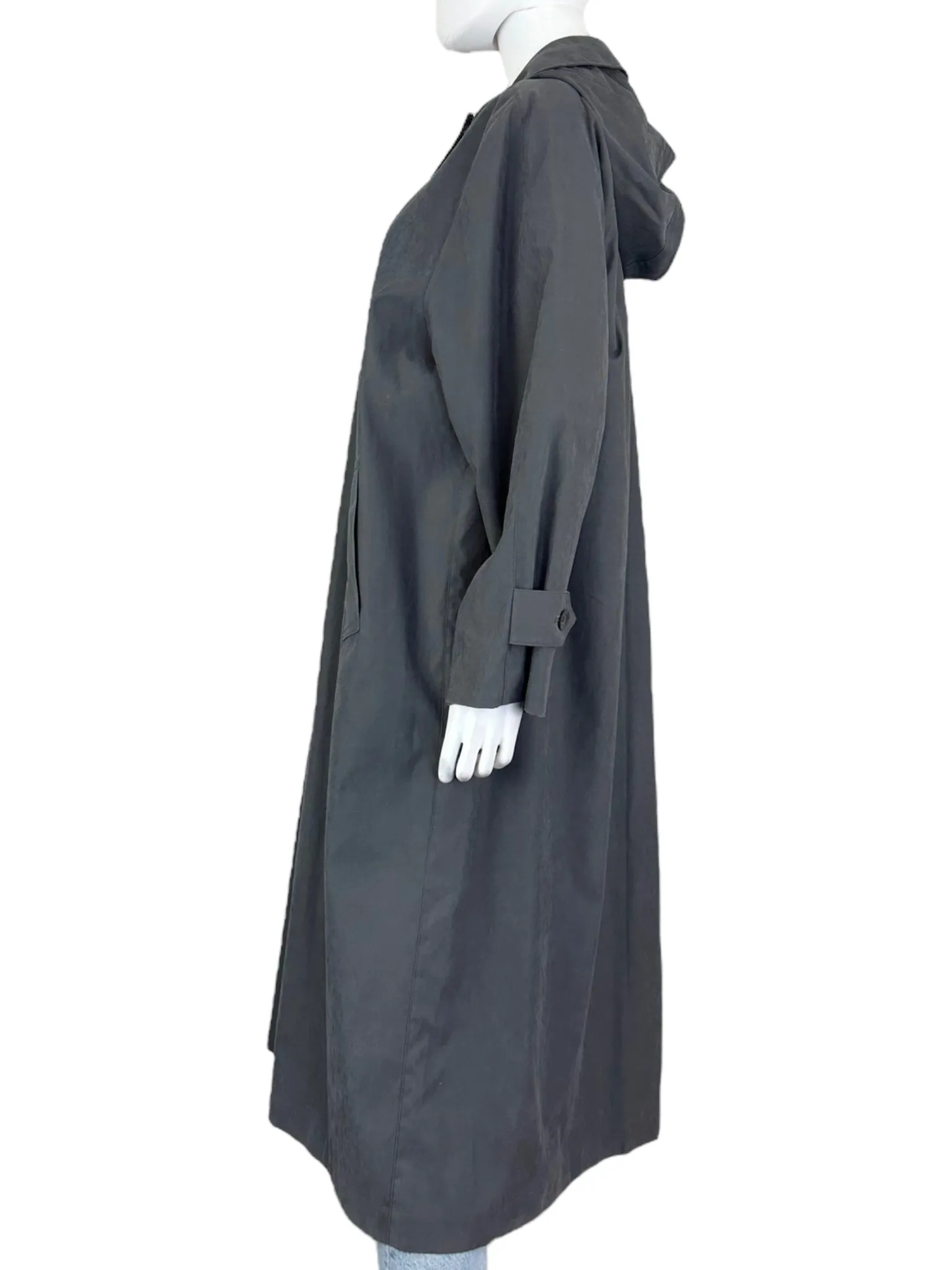 LONDON FOG Gray Trench Coat Size 12