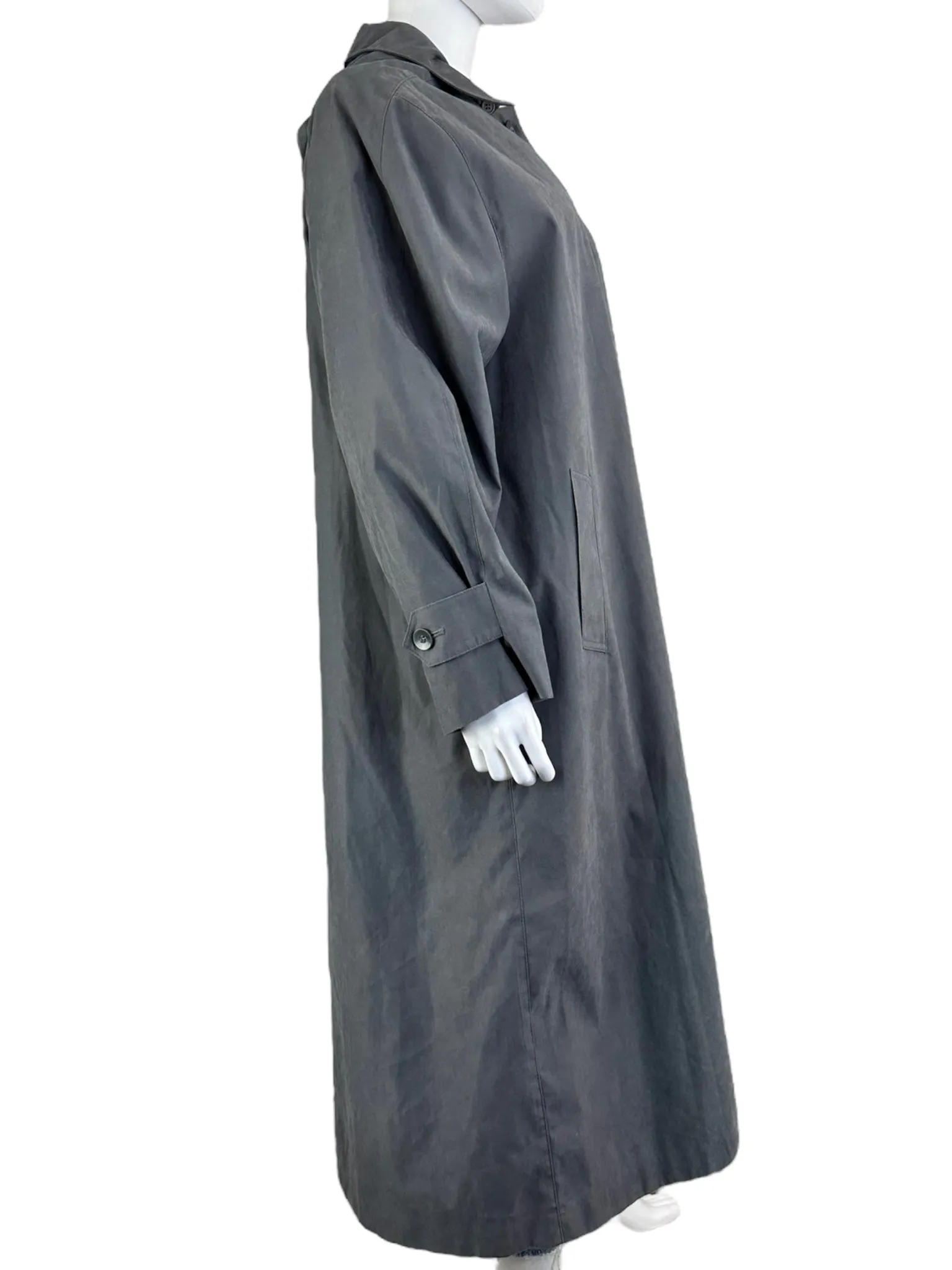 LONDON FOG Gray Trench Coat Size 12