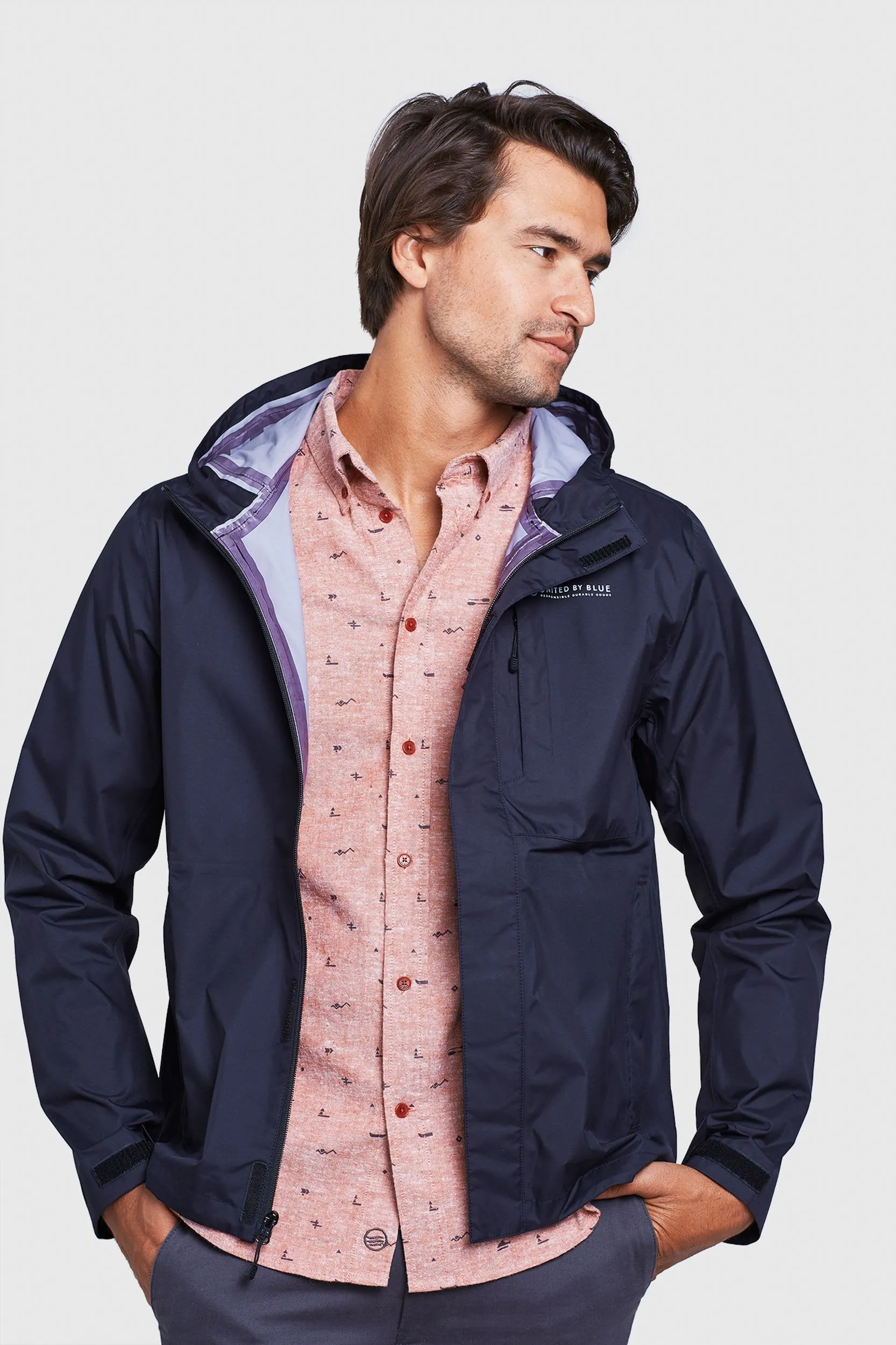 Men's Recycled Rain Shell - Black