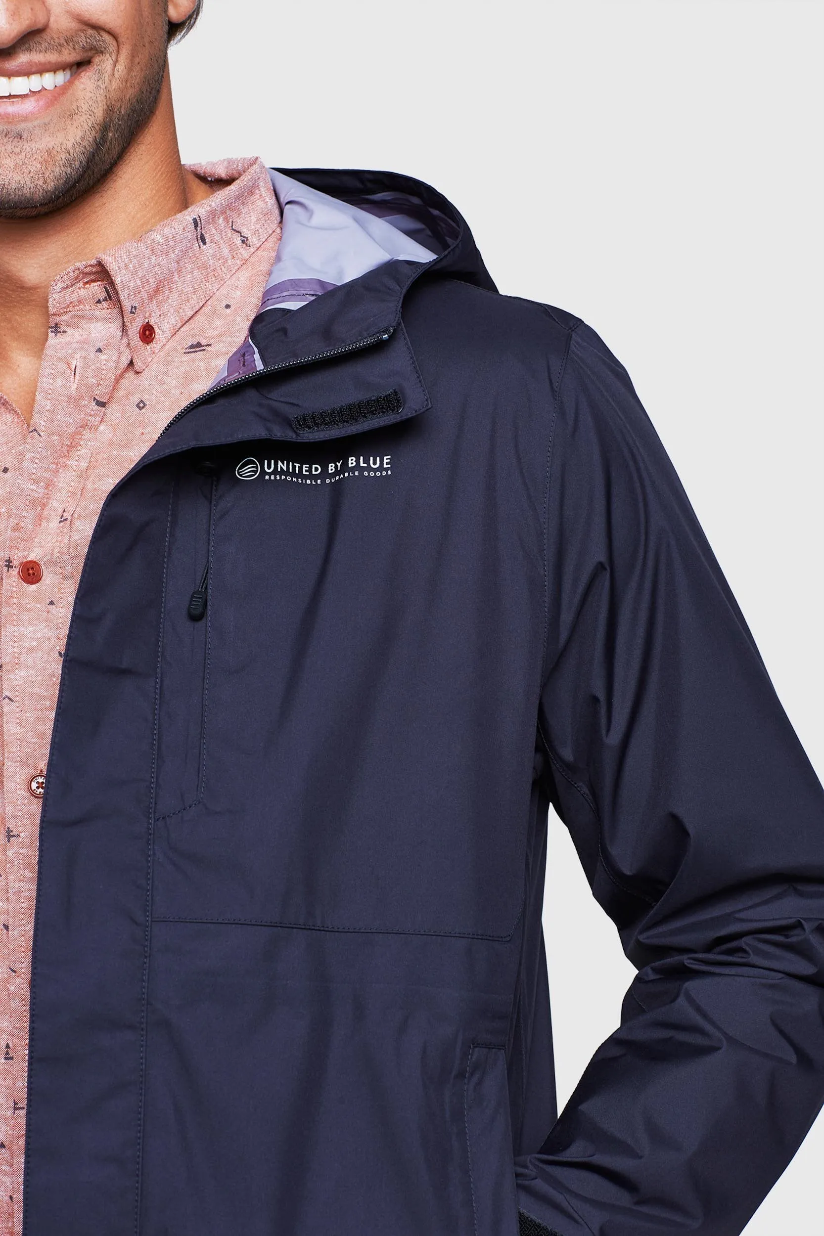Men's Recycled Rain Shell - Black