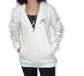 PINK Women Zip-Through Hoodie - Grey