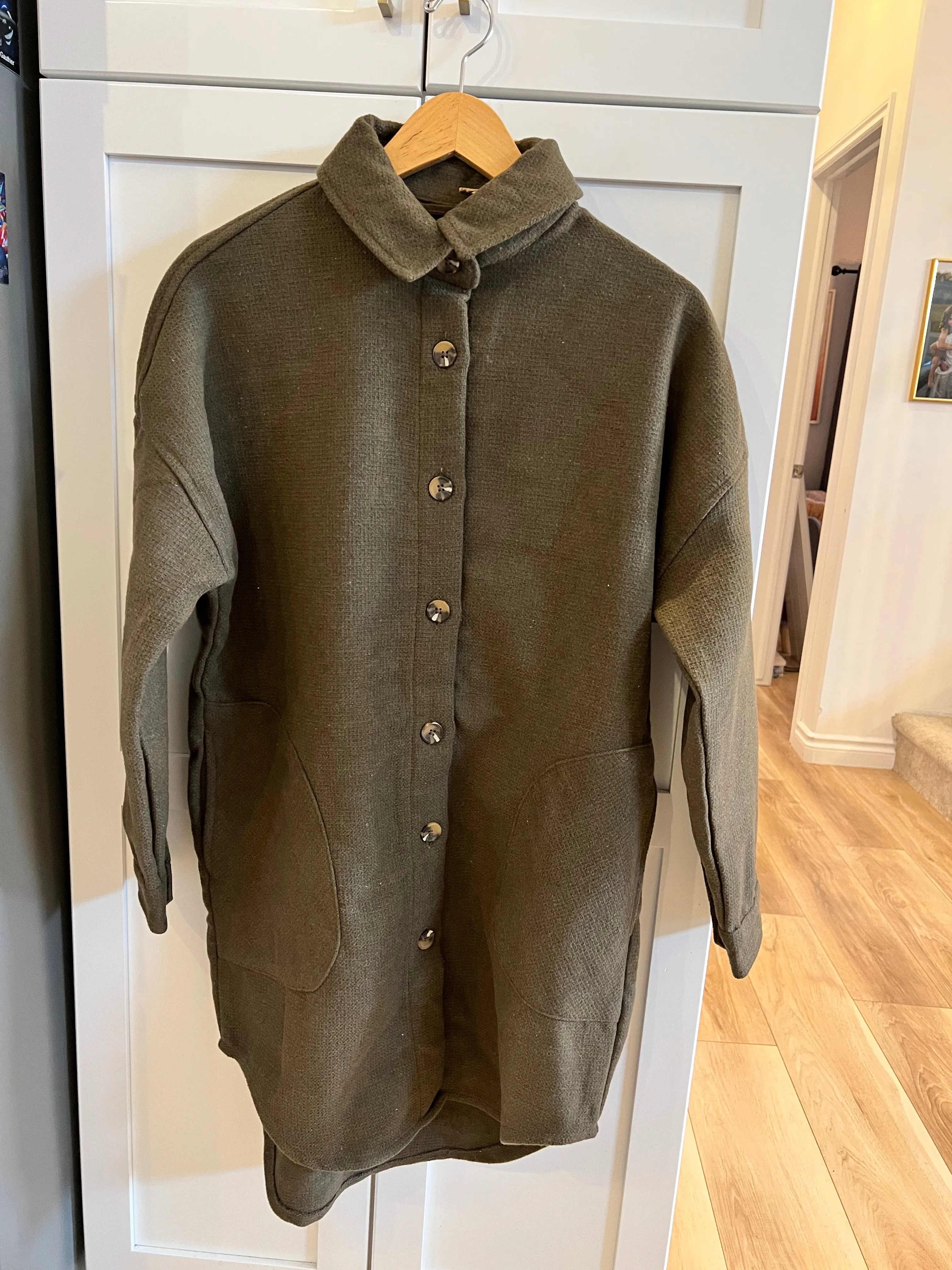 RD STYLE - Ladies Woven Coat | Dark Olive