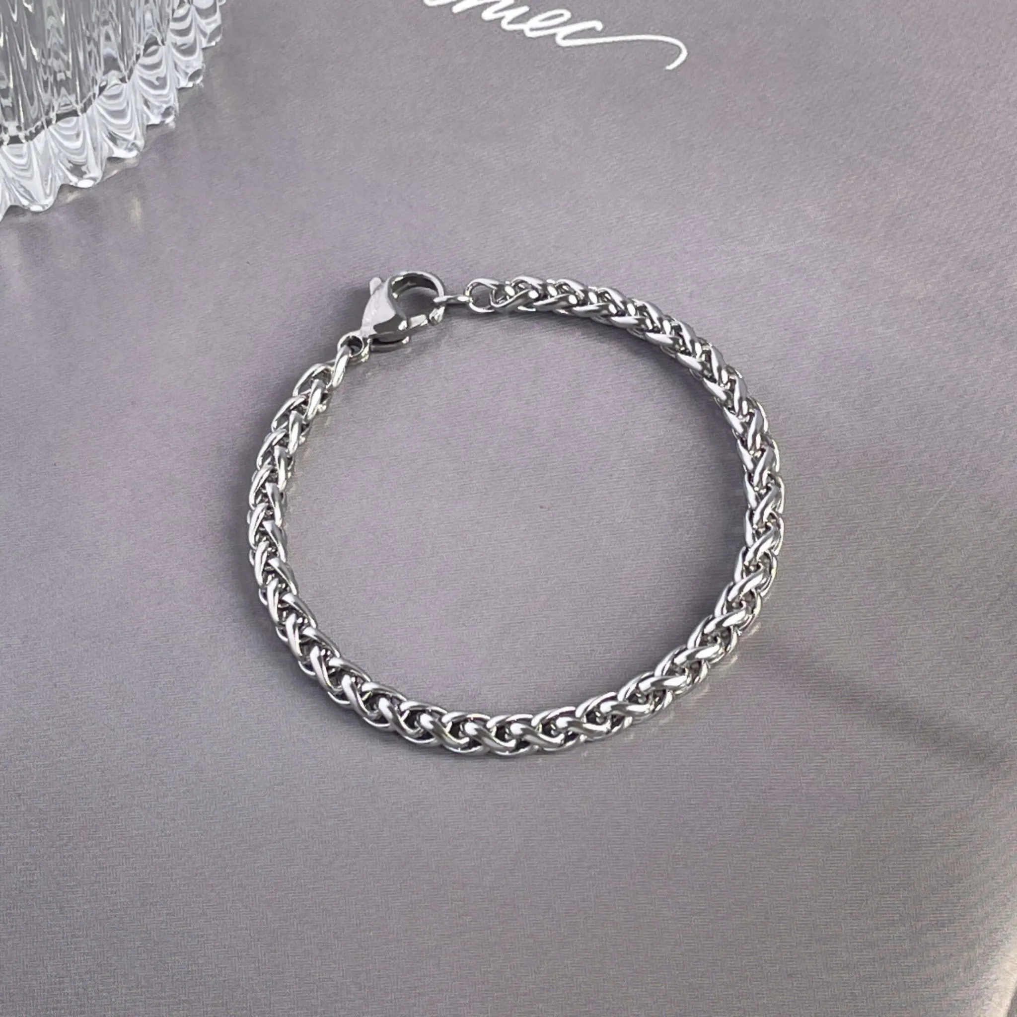 Wheat Chain Bracelet Silver