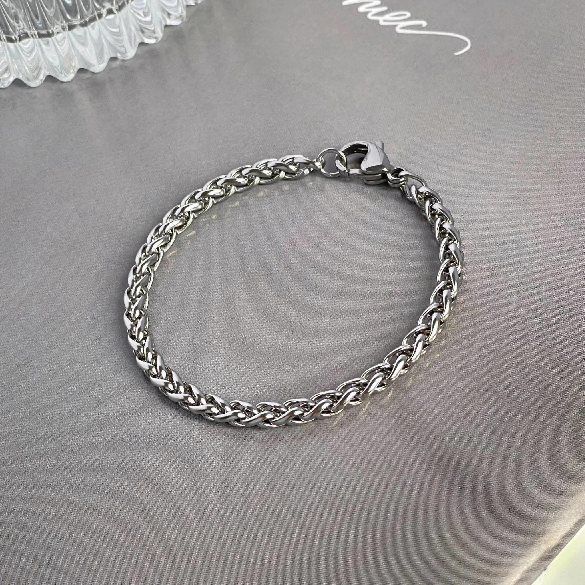 Wheat Chain Bracelet Silver