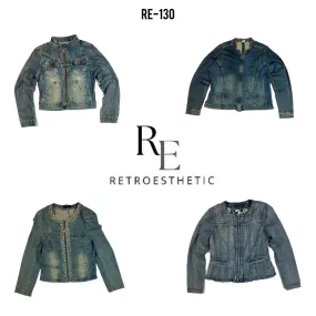 Y2K Britney Era Zipper Denim Jackets (RE-130)